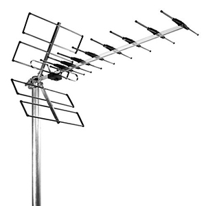 Antenne terrestre rteau aluminium TNT UHF DVB-T WISI EB 457 LTE 700 MHz gain de 13dB